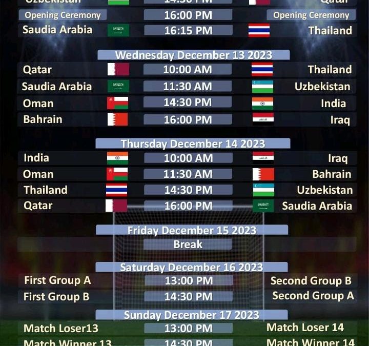 Saudi Arabia and Thailand at the opening of the first Asian Cup MiniFootball tournament